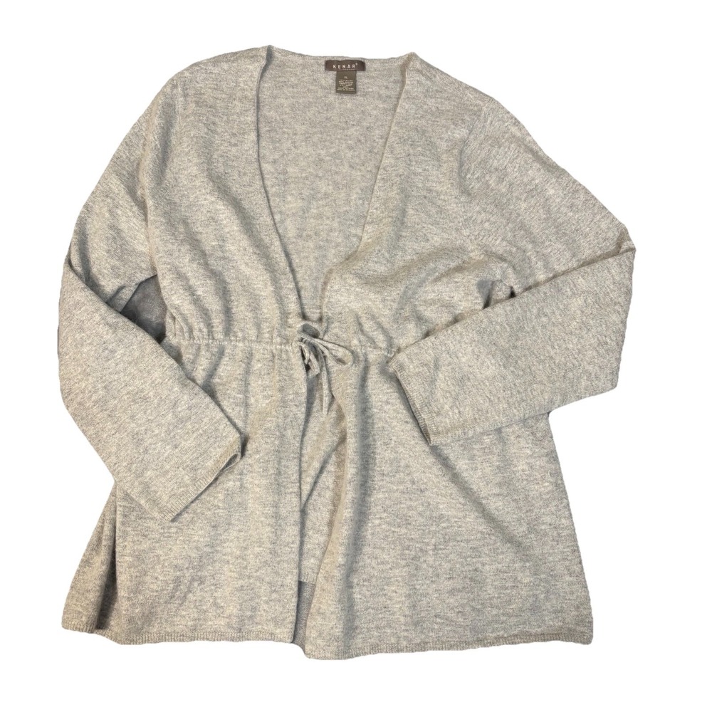 Kenar Gray Wool Angora Cardigan Sweater Womens‎ X-Large